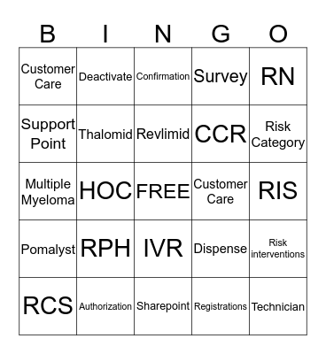 Customer Care Week  Bingo Card