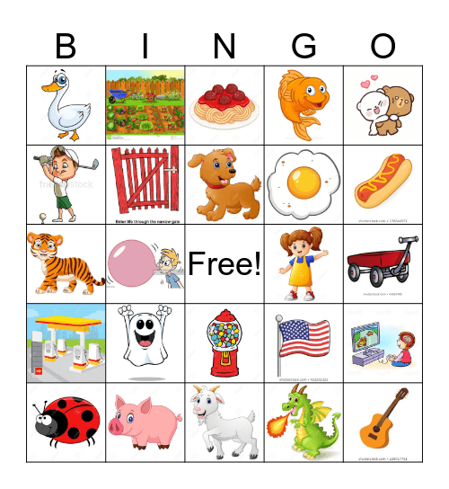 G Bingo Card