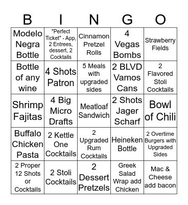 Overtime October Bingo Card