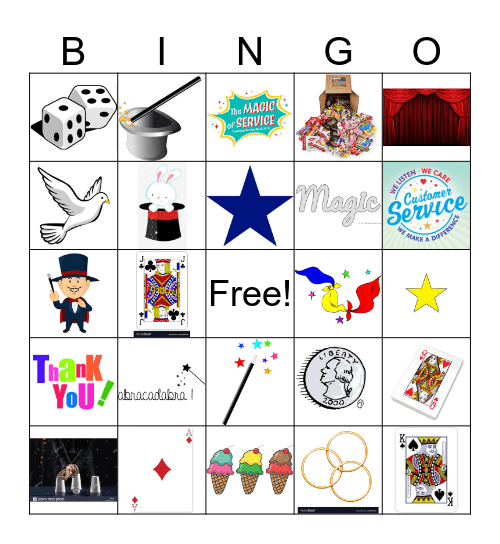 The Magic of Service! Customer Service Week 2019 Bingo Card