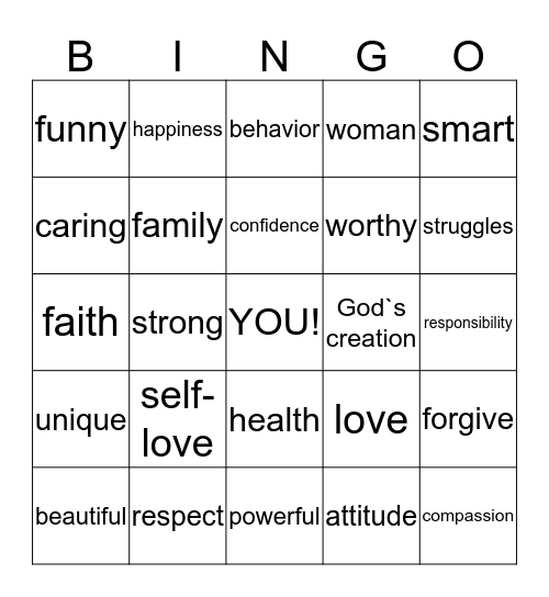 Who you are Bingo Card