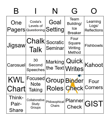 WICOR BINGO Card