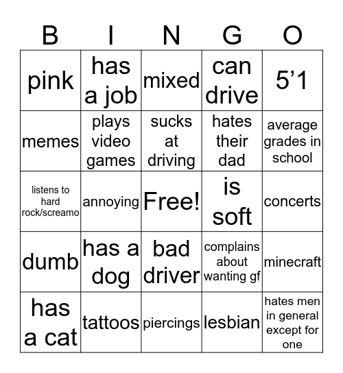 cobie bingo  Bingo Card