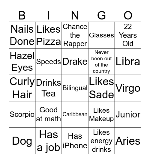 Ghostly Gamma Bingo Card