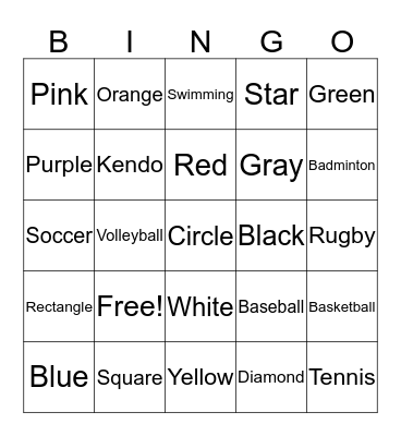 Bingo! Bingo Card