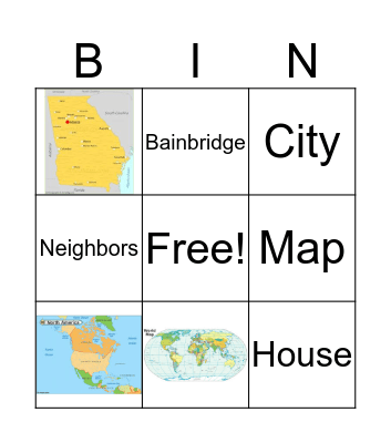 Geography BINGO Card