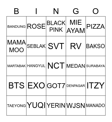 FGJJAEHYUN97 Bingo Card