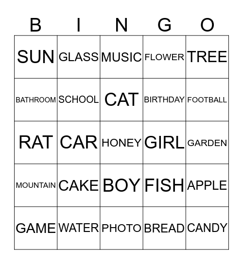 BINGO Card