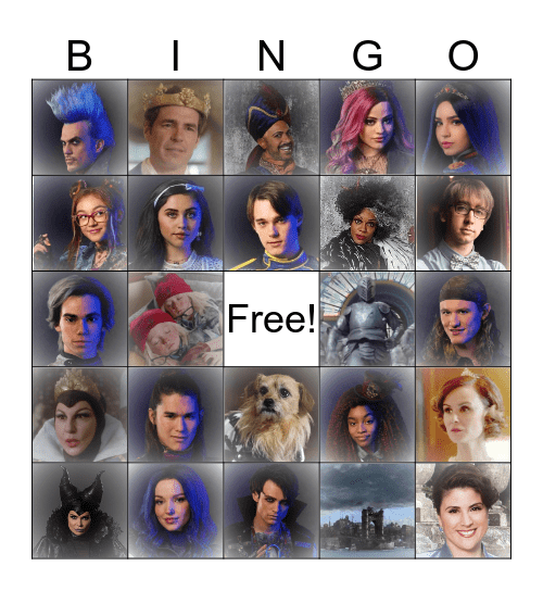 Descendants 3 Bingo Card