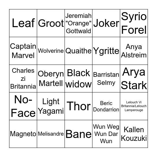 Halloween Bingo 2019 Bingo Card