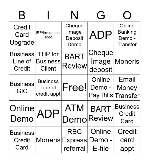Small Business Month  Bingo Card