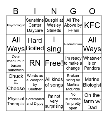 Get To Know Your Team Bingo Card