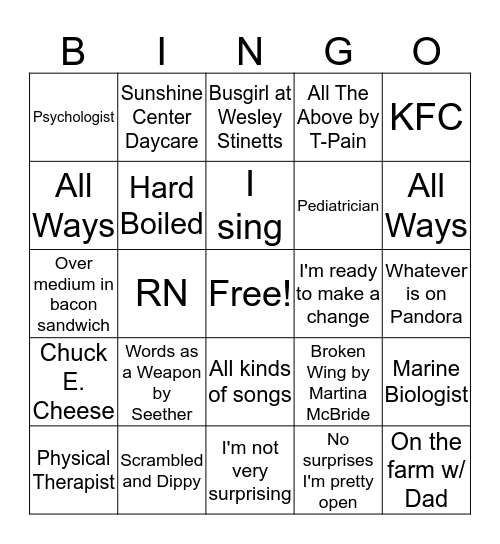 Get To Know Your Team Bingo Card