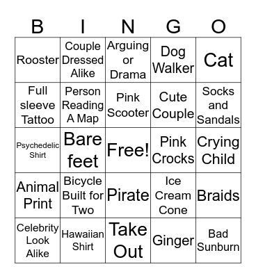The Strand's KW Bingo Card