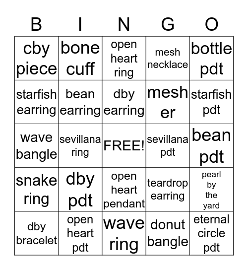 ELSA PERETTI BINGO Card