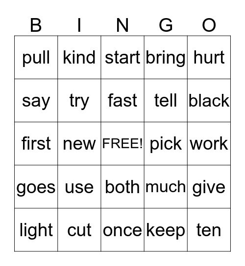 Haylee's Bingo Card