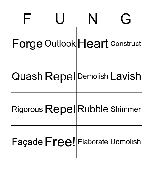 Meet #1-5th Grade Bingo Card