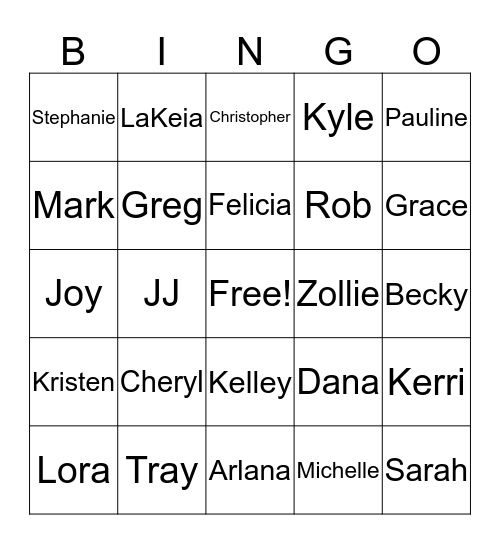 Parks & Recreation Personalities Bingo Card