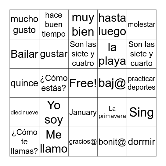 Bingo Card