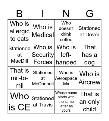 2019 PHOENIX Stripe - Find Someone... Bingo Card