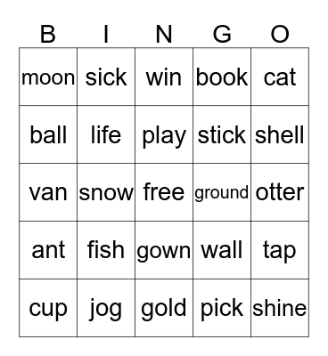 Blending Bingo Card