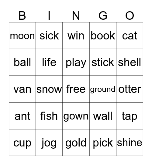Blending Bingo Card