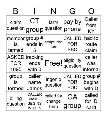 CUSTOMER SERVICE WEEK '19 Bingo Card