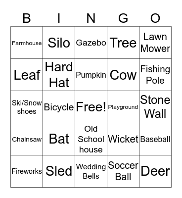 Parks and Natural Resources Bingo Card