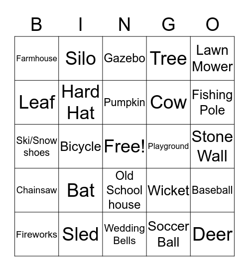 Parks and Natural Resources Bingo Card