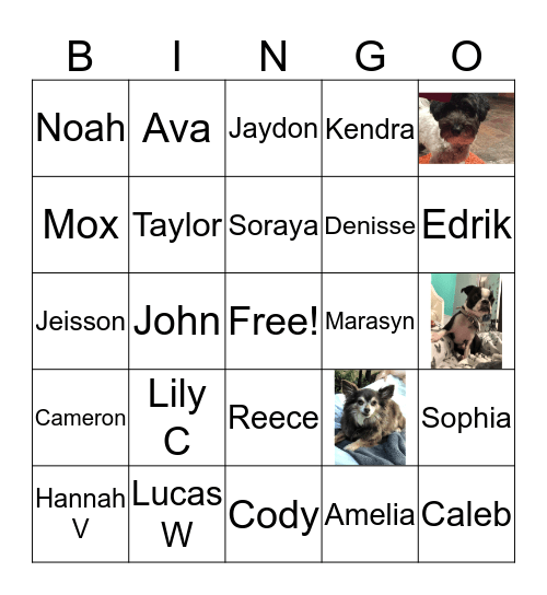 Kendra’s Science Bingo Card
