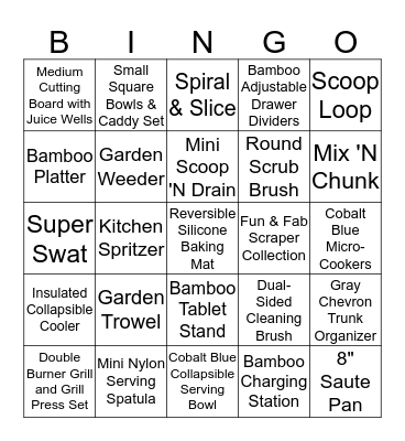 Spring/Summer Chef-O 2014 Bingo Card