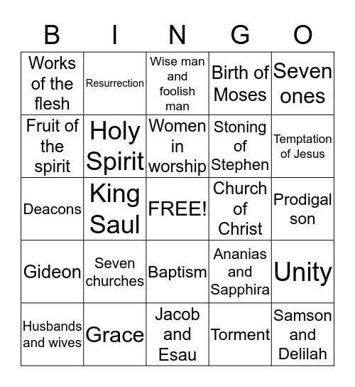 Orange card II Bingo Card