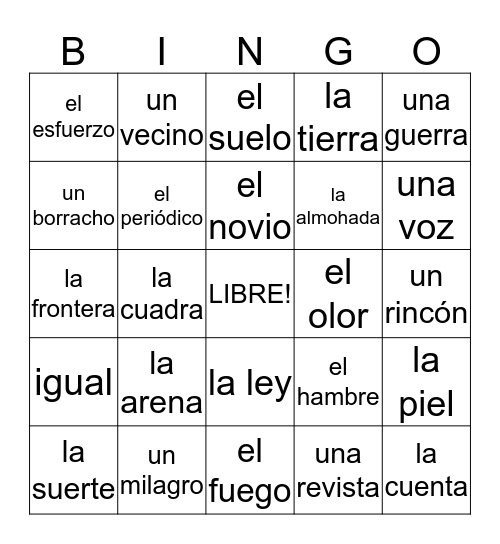 Sopa de alfabeto #2 Bingo Card