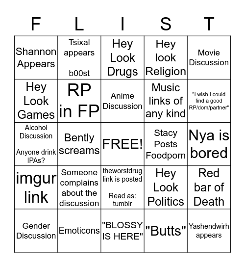 Frontpage Bingo Card