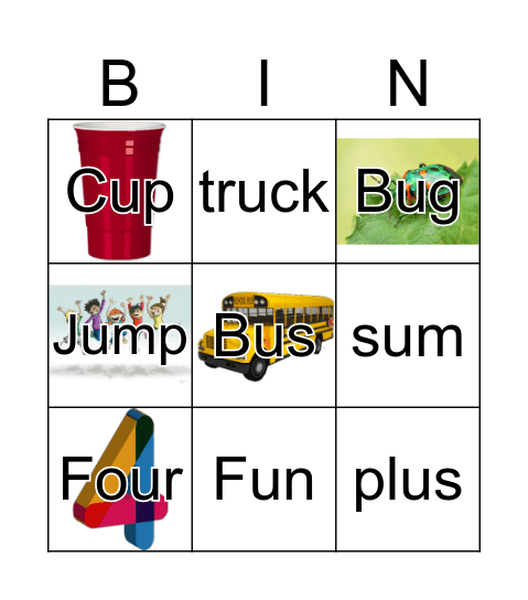 Rhyming Bingo Card