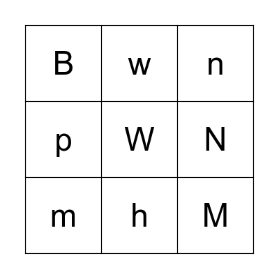Alphabet Bingo Card