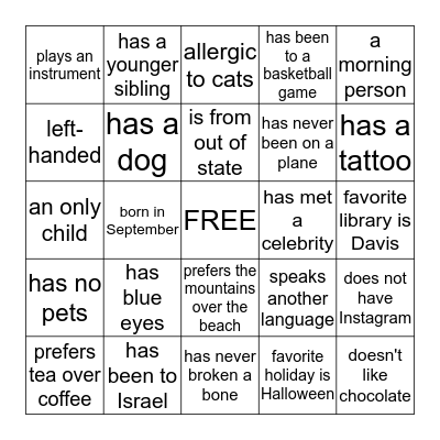 Bingo Card