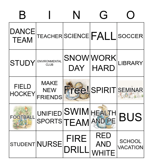 BHS BINGO Card