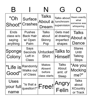 Felinski Bingo  Bingo Card