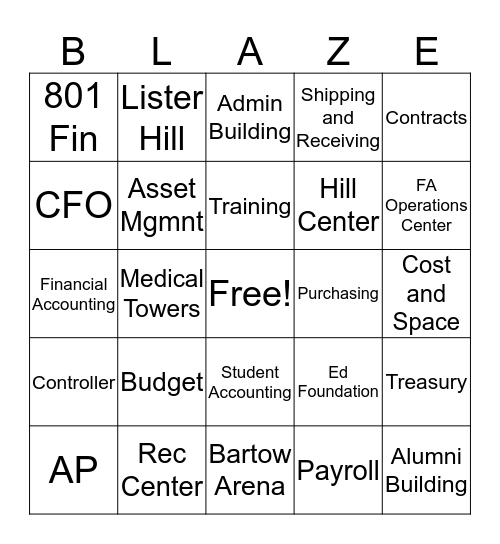 Celebrating 50 Years Bingo Card