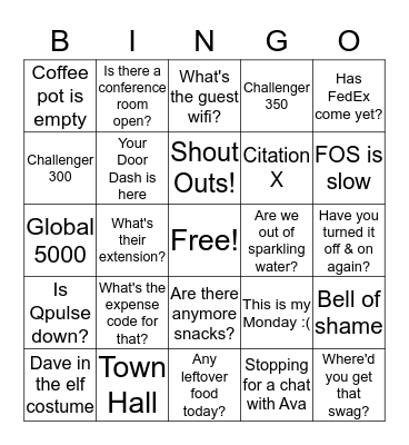 MCC Bingo Card