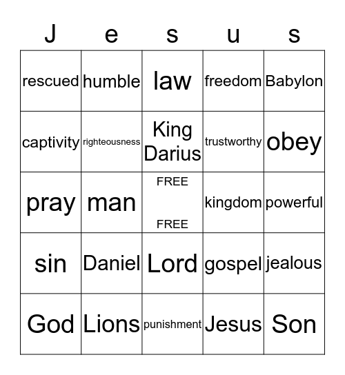 Bingo of Babylon Bingo Card