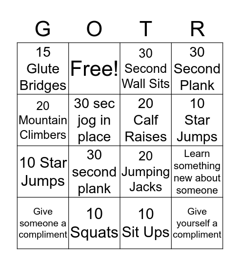 STAR POWER BINGO Card