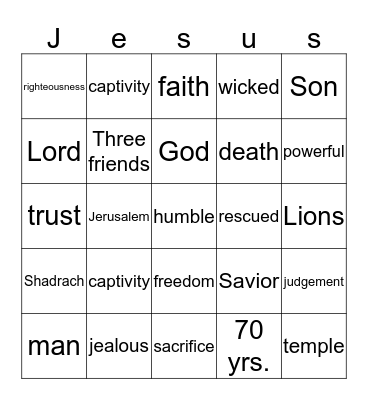 Bingo of Babylon Bingo Card