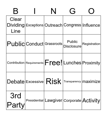 BINGO Card