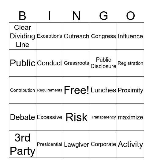 BINGO Card