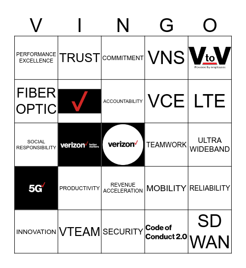 Customer Service Week - 2019 Bingo Card