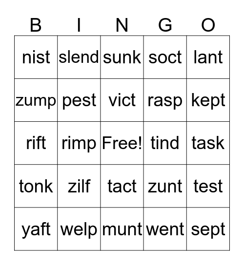 Bingo for CVCC Group Bingo Card