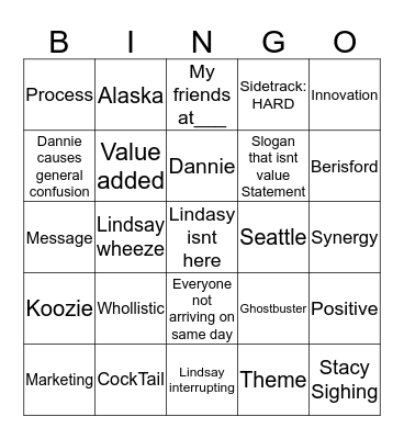 Client Services Bingo Card