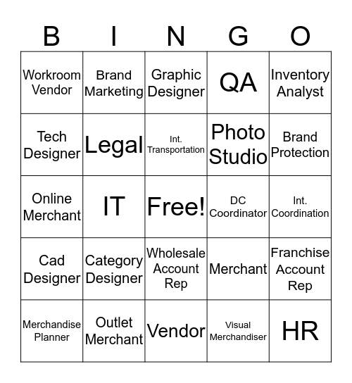 Who's Who Bingo Card